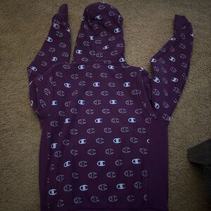 Champion Maroon Hoodie with Logo Accents